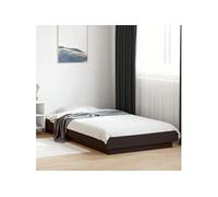 vidaXL Cadre de lit sans matelas 90x200 cm en bois d'ingénierie noir avec sommier à lattes
