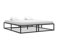 Cadre de Lit Noir Métal 140x200 cm Adulte Double Chambre Intérieur vidaXL