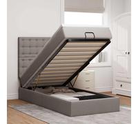 Cadre de lit ottoman avec matelas bleu 100x200 cm tissu cadre de lit vidaXL