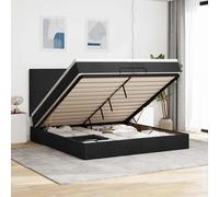 Cadre de lit ottoman avec matelas crème 90x190 cm tissu cadre de lit vidaXL