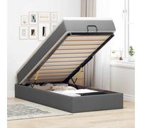 Cadre de lit ottoman avec matelas crème 90x200 cm tissu cadre de lit vidaXL