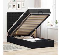 Cadre de lit ottoman avec matelas gris clair 120x190 cm tissu vidaXL