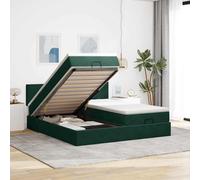 Cadre de lit ottoman avec matelas gris clair 200x200 cm velours vidaXL