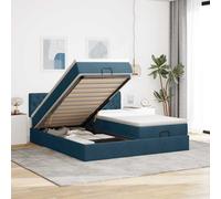Cadre de lit ottoman avec matelas gris clair 200x200 cm velours vidaXL