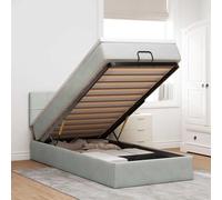 Cadre de lit ottoman avec matelas noir 120x190 cm velours cadre de lit vidaXL