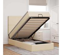 Cadre de lit ottoman avec matelas taupe 80x200 cm tissu cadre de lit vidaXL