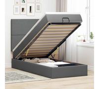 Cadre de lit ottoman avec matelas taupe 90x200 cm tissu cadre de lit vidaXL