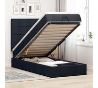 Cadre de lit ottoman et matelas gris clair 120x200 cm tissu vidaXL