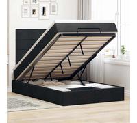 Cadre de lit ottoman et matelas gris clair 120x200 cm tissu vidaXL