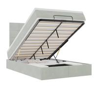 Cadre de lit Ottoman et Matelas Gris Clair 120x200 cm Velours, vidaXL