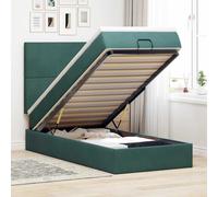 Cadre de lit ottoman et matelas gris clair 90x190 cm velours vidaXL