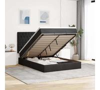 Cadre de lit ottoman et matelas gris foncé 90x200 cm velours vidaXL