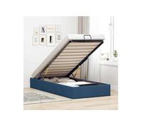 Cadre de lit ottoman sans matelas bleu 80x200 cm tissu, cadre de lit, cadre de lit rembourré, cadre de lit ottoman 3310839