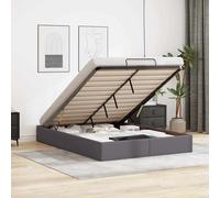 Cadre de lit ottoman sans matelas noir 160x200 cm similicuir vidaXL
