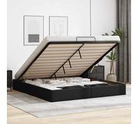 Cadre de lit ottoman sans matelas noir 160x200 cm similicuir vidaXL