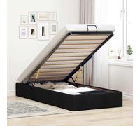 Cadre de lit ottoman sans matelas noir 90x200 cm tissu cadre de lit vidaXL