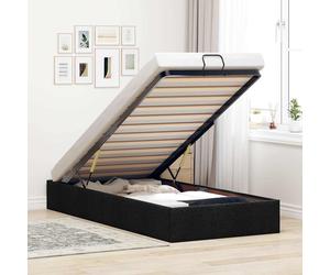 Cadre de lit ottoman sans matelas noir 90x200 cm tissu cadre de lit vidaXL