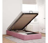 Cadre de lit ottoman sans matelas rose 100x200 cm velours cadre de lit vidaXL