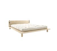 Cadre de Lit Peek Karup Design M. 2 Lampes 180x200 en Pin