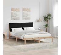 Cadre de lit Plateforme en pin Massif Marron 160x200 cm avec tête de lit rembourrée, lit Double Robuste, Design Moderne Durable pour Un Sommeil Serein