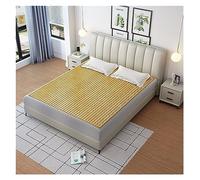 Cadre de lit pliable en bambou avec support à lattes enroulable - Tapis de lit en bois (1,35 x 2 m) pour un confort ultime et un design peu encombrant