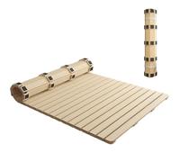 Cadre de lit Pliable en Bois Massif, sommier à Lattes, lit Pliant Portable, Plateau Respirant pour Chambre, Salon, futon Japonais. 59.1in/150cm