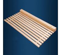 Cadre de lit pliable Queen avec lattes en bois extra épaisses, style japonais Tatami pour un soutien solide, idéal pour les chambres et les dortoirs