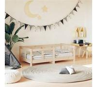 Cadre de lit pour enfant 70x140 cm bois de pin massif Beige G