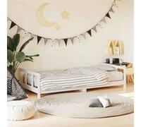 Cadre de lit pour enfants blanc 90x200 cm bois de pin massif Or G