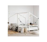 vidaXL Cadre de lit pour enfants 3200590 2x(90x200) cm Blanc bois de pin massif Moderne
