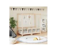 Cadre de Lit pour Enfants, Lit Simple avec Sommier à Lattes, Meuble de Chambre à Coucher, Scandinave, Marron 70x140 834510