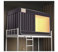 Cadre de lit pour lits superposés - Tente de lit à 4 poteaux d'angle avec rideaux occultants pour lit double - Tente d'intimité pour dortoir