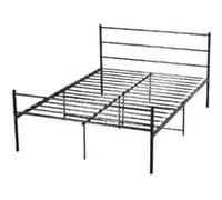 Cadre de lit pour matelas 90x190 cm en metal moderne + solide sommier en metal - adulte ou enfant couleur noir - mike epaisseur du metal +/- 0,75 mm Noir G