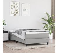 3120468 vidaXL Sommier à ressorts de lit Gris clair 80x200 cm Tissu