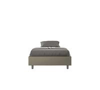 Cadre de lit rembourrée coffre 120x190 similicuir cappuccino Azelia -