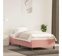 Cadre de Lit Rose 80x200 cm Velours Rembourré Simple Sommier Chambre vidaXL