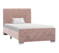 Cadre de lit Rose EBTOOLS - 90 x 200 cm - Bois et acier - Design sobre et élégant