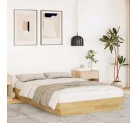 vidaXL Cadre de lit sans Matelas 120x190 cm Bois Massif de chêne