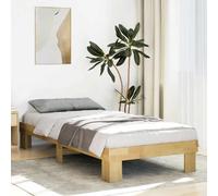 Cadre de lit sans matelas 90x200 cm bois massif de chêne vidaXL