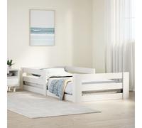 Vidaxl Cadre De Lit Sans Matelas Blanc 80x190 Cm Bois De Pin Massif Blanc