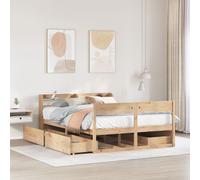 Cadre de Lit sans Matelas Adulte Chambre Intérieur Bois Pin Massif vidaXL