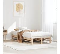 Cadre de Lit sans Matelas Adulte Meuble Chambre Bois de Pin Massif vidaXL