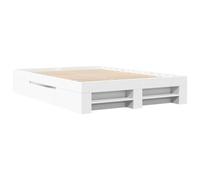 vidaXL Cadre de lit sans matelas blanc 140x190 cm bois d'ingénierie