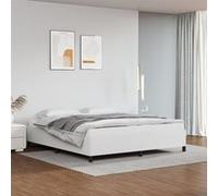 Vidaxl Cadre De Lit Blanc 160x200 Cm Similicuir Blanc