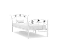 vidaXL Cadre de lit sans matelas blanc métal 90x200 cm Blanc
