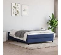 3120514 vidaXL Sommier à ressorts de lit Bleu 140x190 cm Tissu