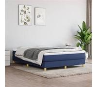 Cadre de lit sans matelas bleu 140x200 cm tissu Bleu G
