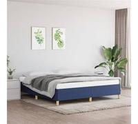 Vidaxl Cadre De Lit Bleu 160x200 Cm Tissu Bleu