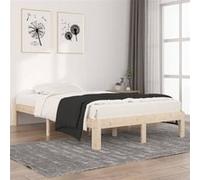 Cadre de lit sans matelas bois de pin massif 120x200 cm Marron G