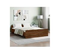 vidaXL Cadre de lit tête de lit et pied de lit chêne brun 140x190 cm 3203788